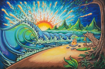 surfed out c drew brophy Oil Paintings